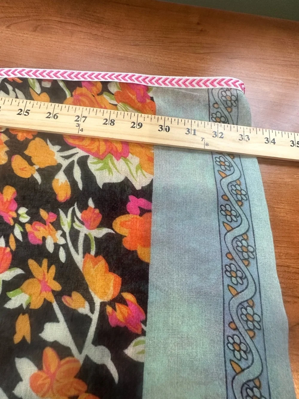 B. P. Infinity Light Green Floral Patterned Women's Scarf Summer